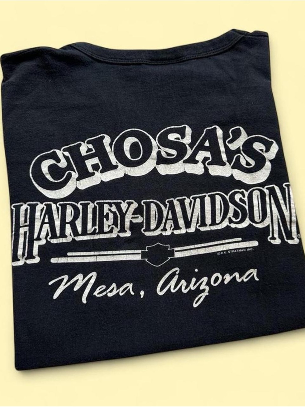 Vintage 1990s Chosa's Harley-Davidson Mesa Arizona Black Graphic Tee large